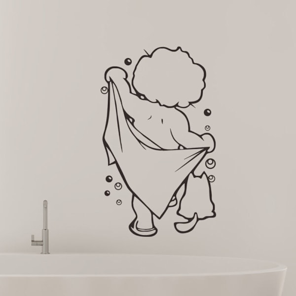 Suihkun irrotettavat PVC-vedenpitävät kodin huoneen koristetarrat WC-oven DIY hauska kylpyhuoneen lasitarra