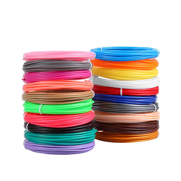 10 lyse farver af 1,75 mm 3D-pen PLA-filamentrefill, 10 m pr. farve, 100 m i alt 3D-pen/3D-printer prøvepakke