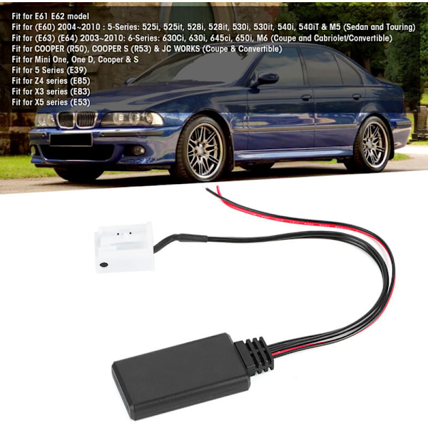 Kabeladapter til-ind for 12-pin bil bluetooth modul til E61 E62 E60