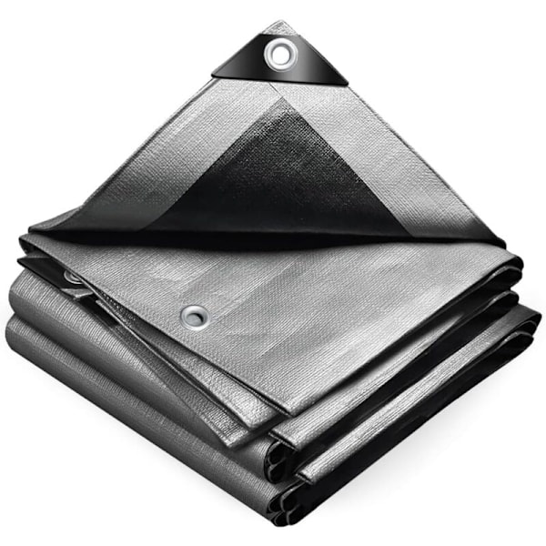 240g/m² Polyethylen Beskyttelsespresenning Ultra Kraftig Vandtæt Presenning Belagt på Begge Sider med Aluminium Øjer Vandtæt Overtræk til Haven