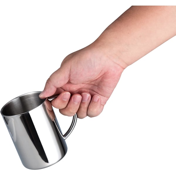 Camping Mug Kaffeemugge Kopp Dubbelväggig Rostfritt Stål Drickmugg med Lock för Hemma Kontor Camping Picknick(300ml)