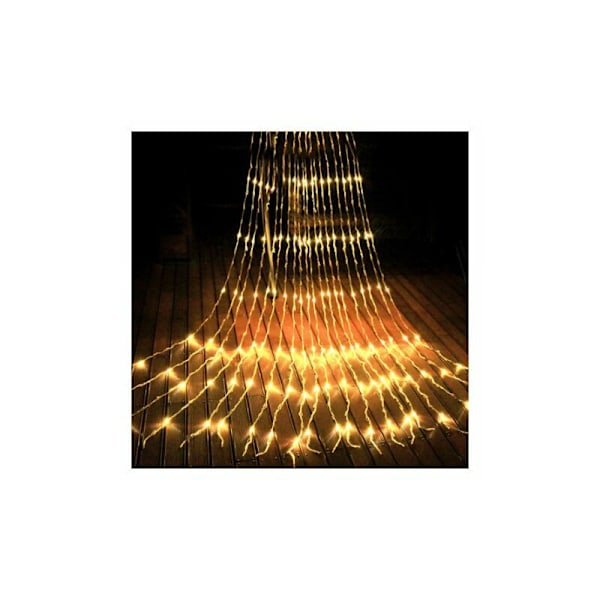 Lätta girlanger Led vattenfall vattenflödeseffekt Snöig Effektiv Fairy Curtain Sparkling Light Vattenflöde för lampdekor (3 × 2m, 240eds, kallvit)