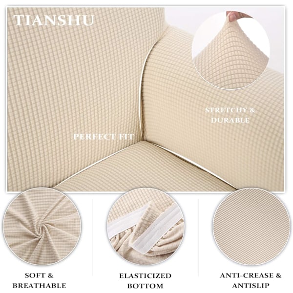1 Person (1 Överdrag för Soffa + 1 Överdrag för Kudde) Överdrag för Soffa, Jacquard Överdrag för Fåtölj Överdrag för Soffa, Stretch Spandex Stretch Överdrag för Soffa Möbel Pro