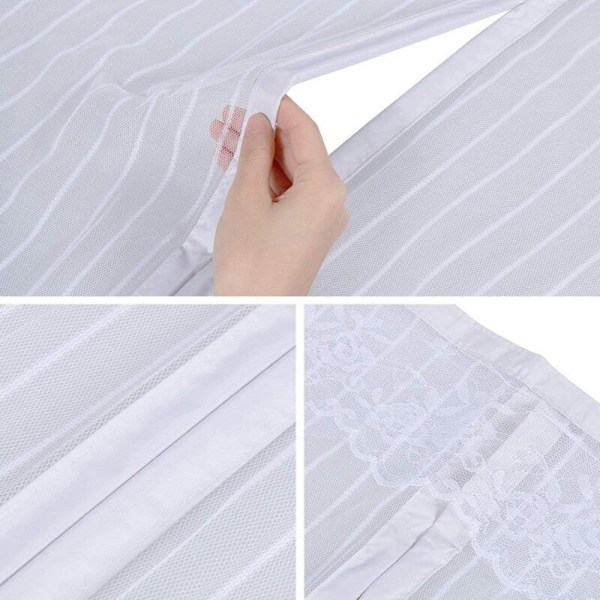 Balkondør Myggenet, Magnetisk Fluenet, Automatisk Lukning, Foldbar, Giver Fri Luftcirkulation, til Døre/Terrasser - Hvid 70 x 200 cm