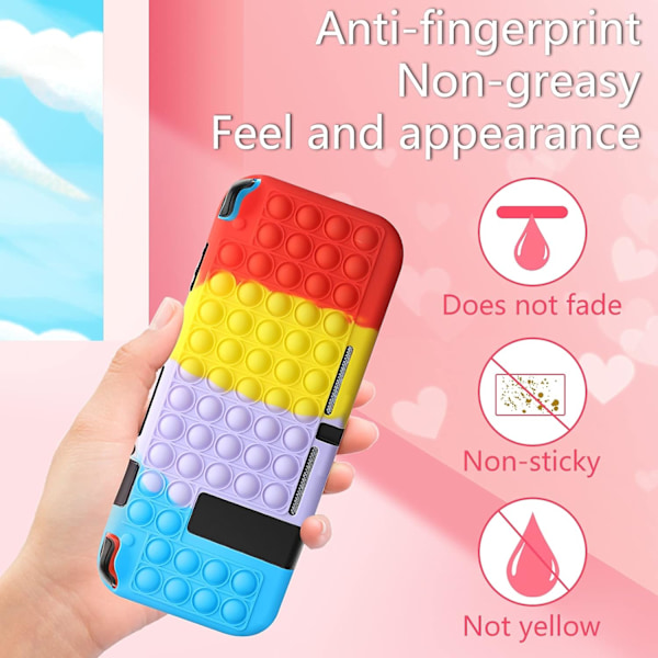 (Röd) 1 set Kompatibel med Nintendo Switch Skyddande Skal Anti-Crush Silikonfodral för Barn Nintendo Switch 6.2 Anti-Scratch Skyddande Skal