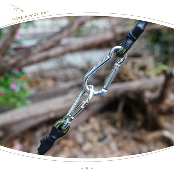 2 kpl Mini Heavy Duty 30cm Bungee-narua karabiinihaalla retkeilyyn, matkatavaroihin, matkustamiseen