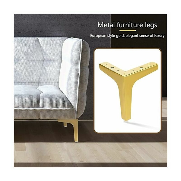 Pöydän jalat, 4 kpl metallihuonekalujalat 15 cm korkeus - moderni tyyli - kolmio, kulta
