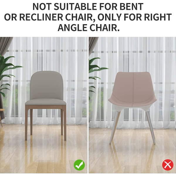Sort - Justerbar seng og møbelforhøjer med skrueklemmer, Heavy Duty 4\" sofa- og stolforhøjer, passer til 0,8\"-1,6\" stolben.