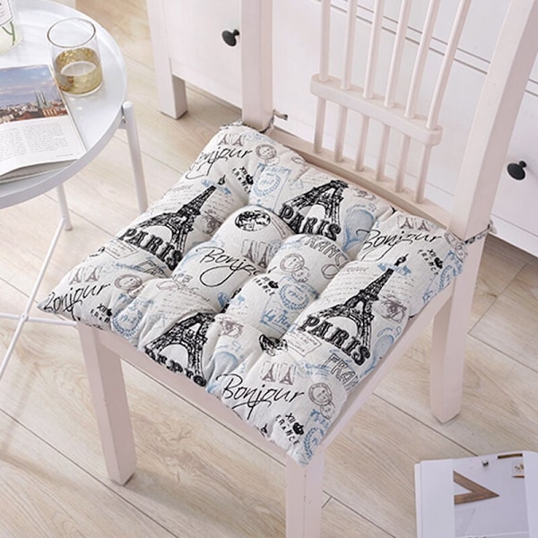 Sæt med 6 40x40 stolehynder, dekorative hynder, havehynder, polyester (d)