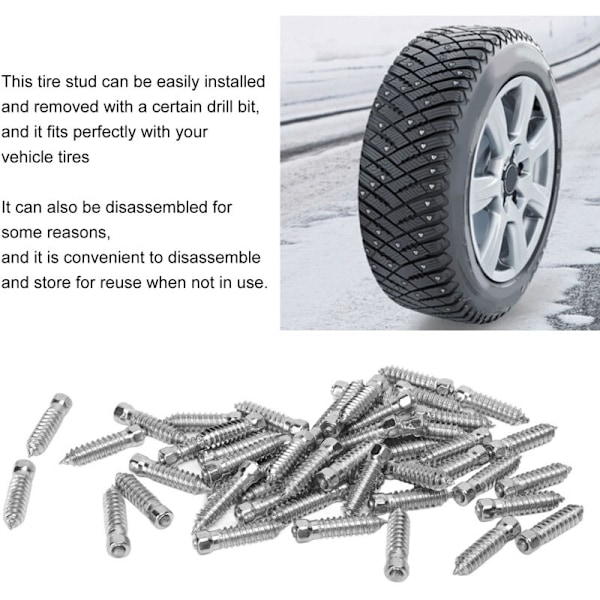 50 liukuestonastan sarja lumirenkaisiin M6 x 6 mm kilpa-autoon, hissiin, moottoripyörään, maastoajoneuvoon