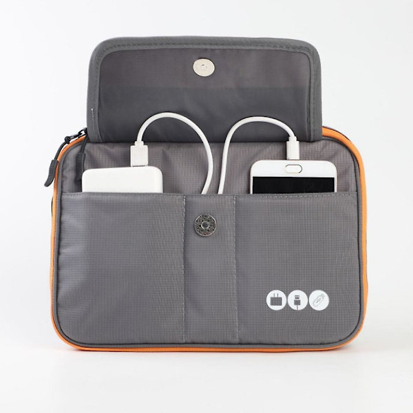 Høy kvalitet nylon 2-lags reiseveske for elektroniske tilbehør, reiseveske for gadgets, perfekt størrelse for iPad
