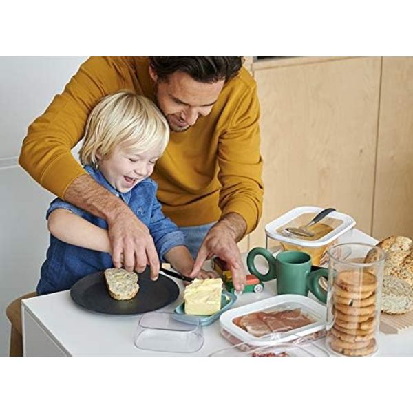 Förvaringslåda köttmodul 550/3 - vit - transparent - stapelbar