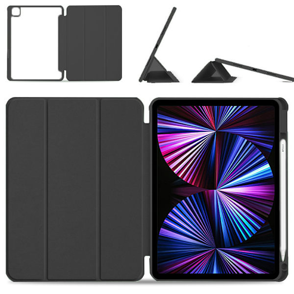 Fodral för iPad ipad pro11(2021/2020), Marmorerat PU-läderfodral med stativ och automatisk sömn/väckningsfunktion