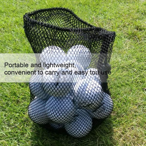 Golfboldpose, golfopbevaringsstativer, nylonopbevaringsstativ, nylonopbevaringspose, let og holdbar pose, til opbevaring og transport af golfmatchbolde