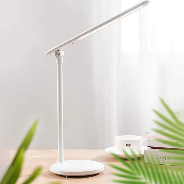 Uendelig gradering skrivebordslampe for smarthus, sammenleggbar leselampe for studenthjem, oppladbar, for beskyttelse av hvite studenters øyne