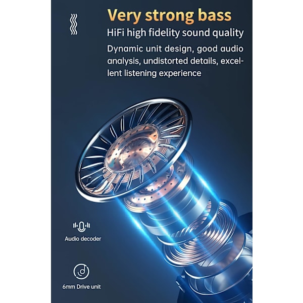 Langattomat nappikuulokkeet, Bluetooth-kuulokkeet, stereovahva basso, Bluetooth 5.3 kosketusohjauskuulokkeet, mininappikuulokkeet, mikrofoni, korvanappikuulokkeet