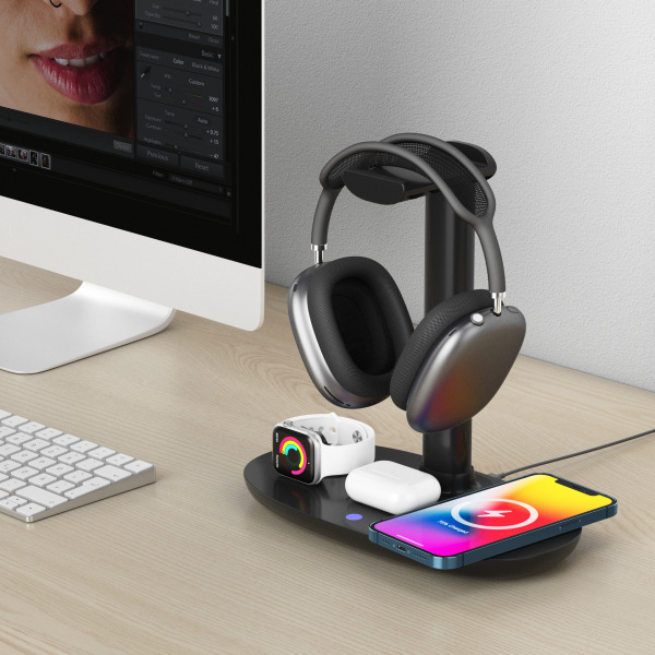 4-in-1-teline langaton laturi, sopii kuulokkeille AirPods Max -latausripustin langaton laturi