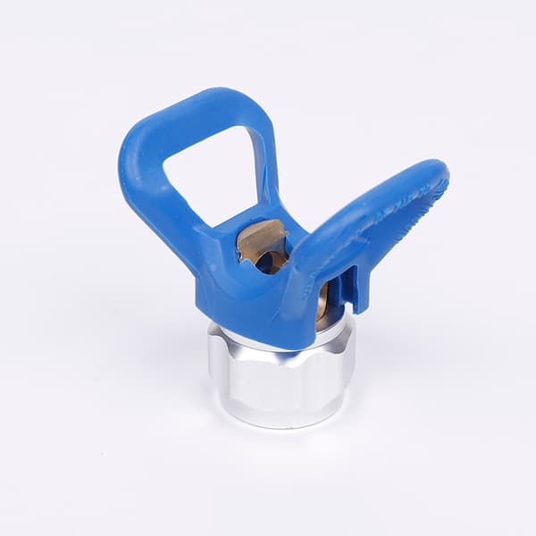 Blå luftfri malingssprøytepistol Flat Nozzle Seat Guard Sprayer Universal Tool