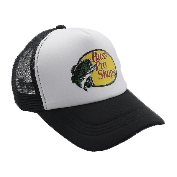 Bass Pro Shop Outdoor Hat Trucker Mesh Cap - Herr och Dam En Storlek Snap Stängning - Perfekt för jakt, fiske (Röd)