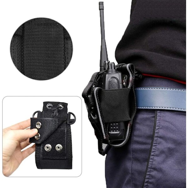 2 st fodral för radio i universal nylonväska för walkie multifunktionell talkie taktisk radioficka 13.5 8 4.5cm för GPS Talkie-Walkie telefon