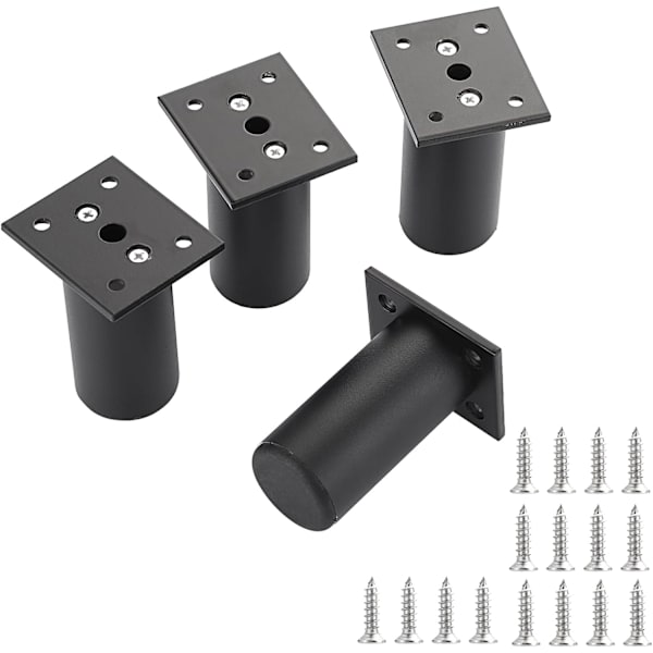 4 stk 3 tommers justerbare møbelben, aluminiums sofa møbelskap stiger DIY møbler erstatningsben for TV-skap fotskammel sofa skap,