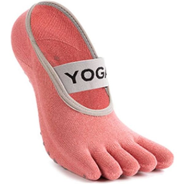 Fem fingrar yogasockor dam professionella halkfria pilates fitness strumpor inomhusdans