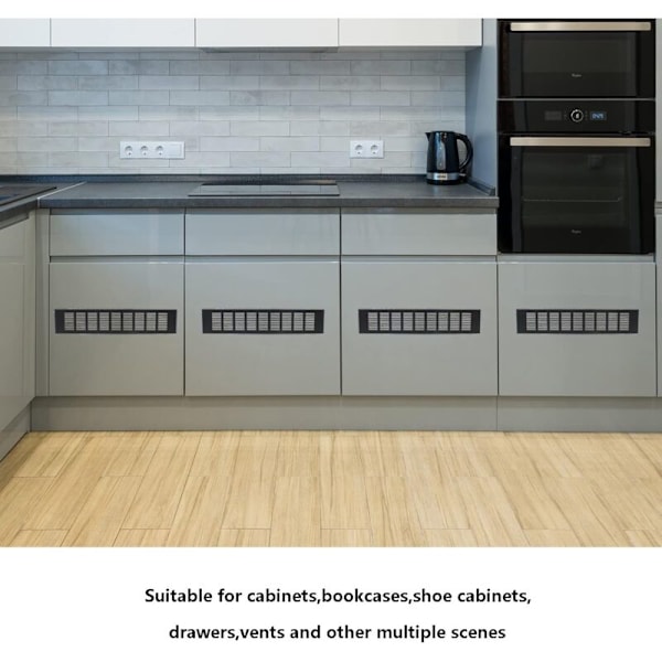 Rektangulær ventilationsrist, ventilationsrist, rektangulær ventilationsrist ideel til 80 × 300 mm ventilation