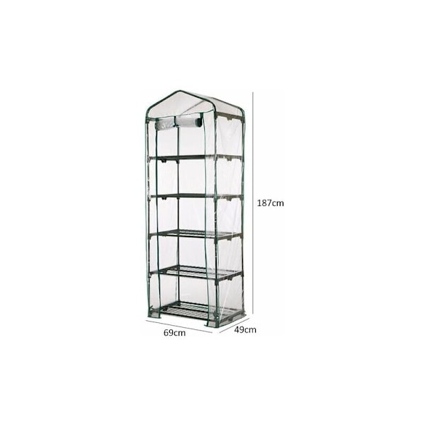 Avtagbar presenning Balkong Terrass Tält, 6949187cm ， Vit & Grön （Utan stöd）