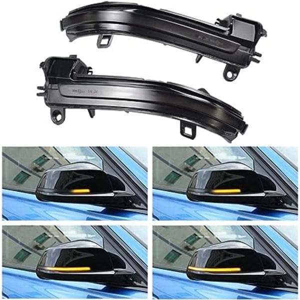 Rökta dynamiska sekventiella blinkers LED-sidomarkeringsspegelblinkers för B-MW 1 2 3 4-serien F20 F30 F31 F21 F22 F23 F32 F33 F34