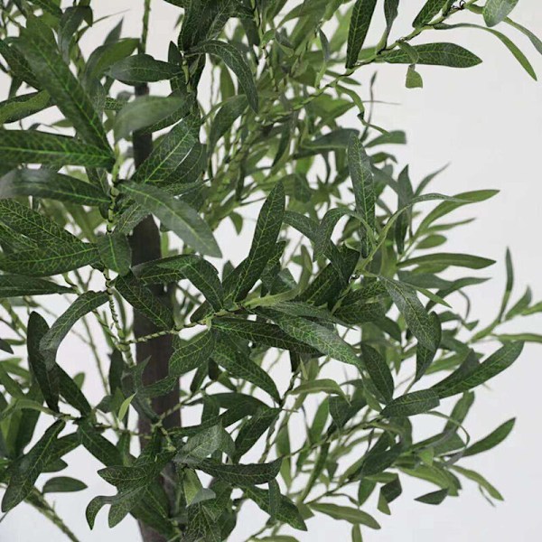 60 cm LED Belyst Oliventræ med 31 Varmhvide LED'er, USB LED Lysende Træ med Blade og Fjernbetjening, Kunstige Grønne LED Planter med Lys til C