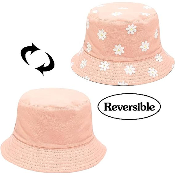 Reversibel Hat Bucket Hat Fiske Solhat til Kvinder Piger