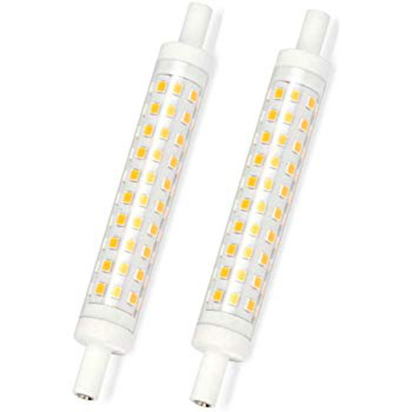 2-pack 10W R7s LED-lampa 118mm dimbar varmvit 3000K 100W motsvarande linjär halogen dubbeländad reflektor för ja