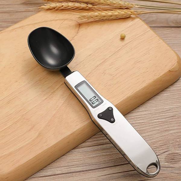 Rosenstein & Söhne precisionsvåg: digital skedsvåg, 3 tester, LCD-display, upp till 500 gram, 0,1 g noggrann (måttsked)
