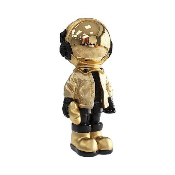Astronaut Statyer Rymdman Skulptur Harts Figurer Barnpresenter Guld Figur Dekoration Rum Dekor för Män, Hem och Hantverk Skrivbordstillbehör Bordsskiva D