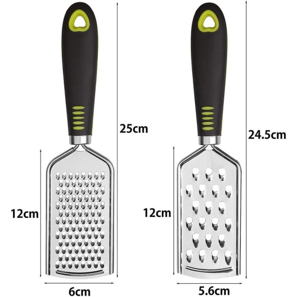 3 Rustfrit Stål Rubbing, Skarpe Ost Vene Kartoffel Rive Grov  Fine Rasper Gave