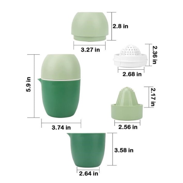 Manuel Citruspresser Citronpresser, Dobbeltformål Manuel Frugtpresser, Manuel Citronpresser til Citroner/Lime/Appelsin/Appelsin/Grapefrugt -Grøn