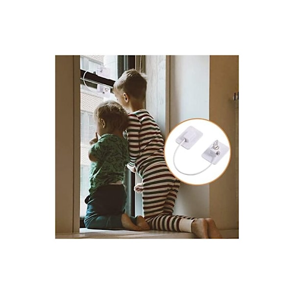 Barnesikring for vinduer, låser for vindusbeskyttelse med 4 nøkler, sterk selvklebende kjøleskapslås for dør, skapdør, garderobe