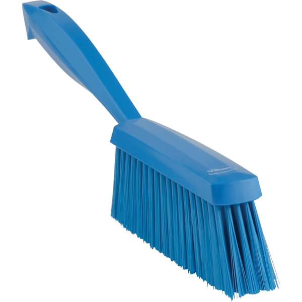 Benkebørste, polypropylen, polyester myke bust, 14\", blå