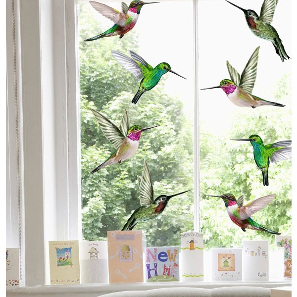 Vinduesklistermærker - 8 fantastiske dekorative Hummingbird Static Clings