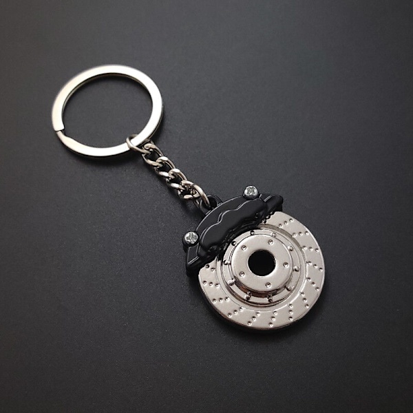 Bilbremseskive Nøkkelring, Metall Auto Brems Rotor Nøkkelring, Nøkkelholder for Bilentusiaster, Personlig Auto Nøkkelringtilbehør, Dekorativ