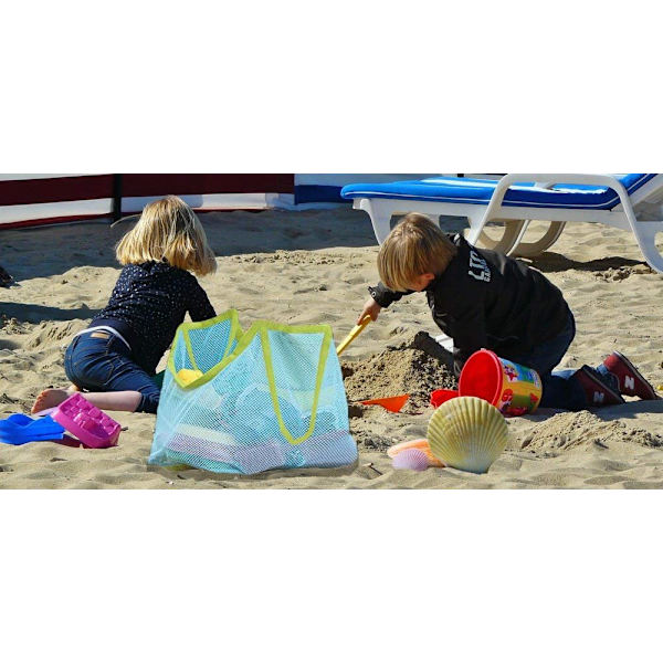 Mesh Strandväskor Extra Large Strandväskor och Tote Väskor för Förvaring av Strandleksaker Barnleksak Marknad Livsmedel Picknick Tote Väskor