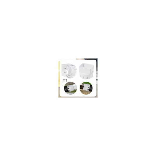Nedløpsrøradapter, plast nedløpsrøradapter for takrenneredløpsrør (egnet for avløp på 7,6 x 10,2 cm)