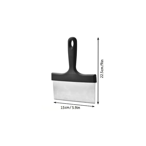 1 stk skrape for, skrape for rustfritt stål riper, skrape med håndtak, rustfritt stål skrape, rengjøringsverktøy for skrape av grill