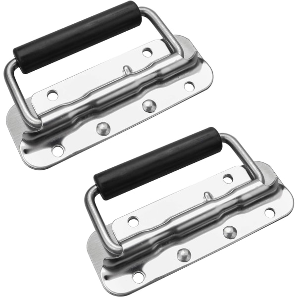 2 kpl kotelokahvaa, jousitoiminen taittokahva, metallikotelokahva, lentokotelokahva, 122x41mm ruostumattomasta teräksestä valmistettu jousikotelokahva, matkatavaroiden rautaosat