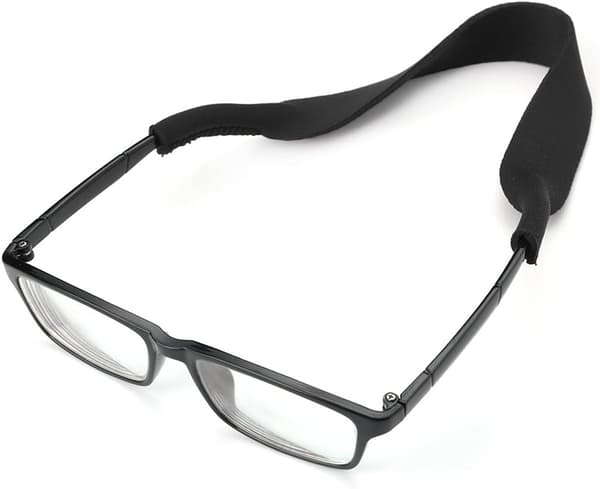 Sort Sport Stretch Neopren Brille Rem til Solbriller