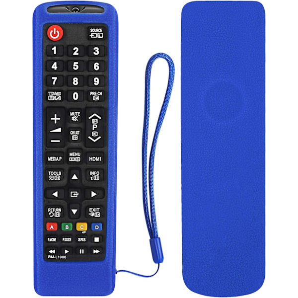 (Blå) Silikon Skyddsfodral för Samsung Fjärrkontroll, AA59-00741A AA59-00786A BN59-01315B, Skal Fodral för Samsung Fjärrkontroll, Anti-Slip, A