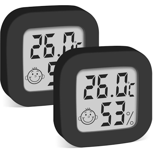 Digital termometer inomhus hygrometer, mini termo högprecisions hygrometer med komfortdisplay och ℃/℉ valbart för vardagsrum babyrum garderob
