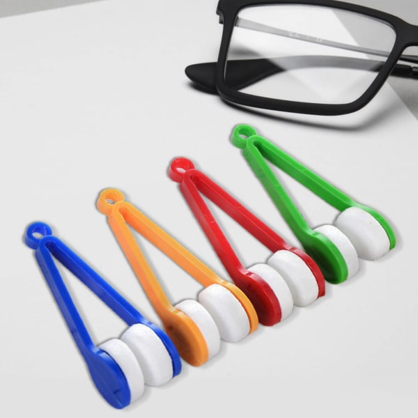 12 stk Mini Glass Cleaner, Microfiber Glasses Brush Cleaner De
