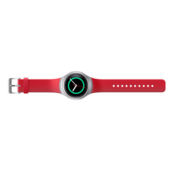 Rød Fantek rem til Samsung Gear S2 - Sport Style blød silikone udskiftningsrem fungerer til Samsung Gear S2 Smart Watch SM-R720 SM-R730 version kun