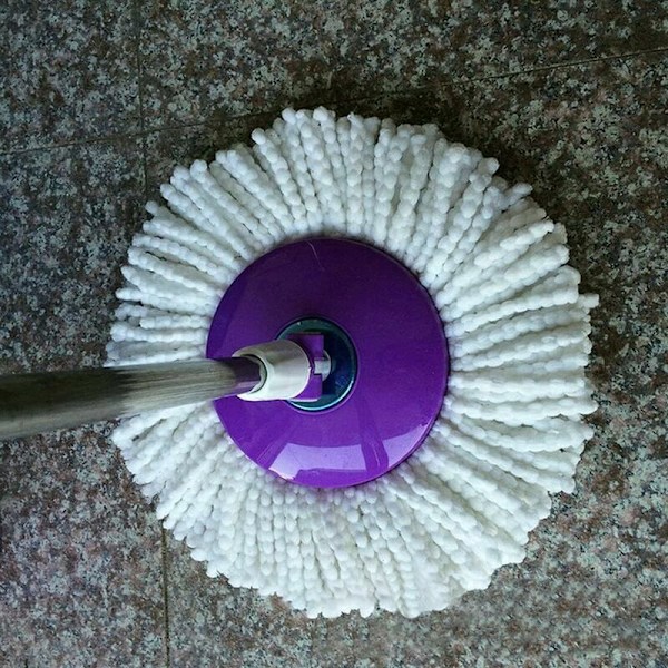Set med 6 reservhuvuden för roterande mopp, kompatibla med roterande moppar av standardstorlek, roterande mopprefiller i mikrofiber, lätta att rengöra och hållbara, h